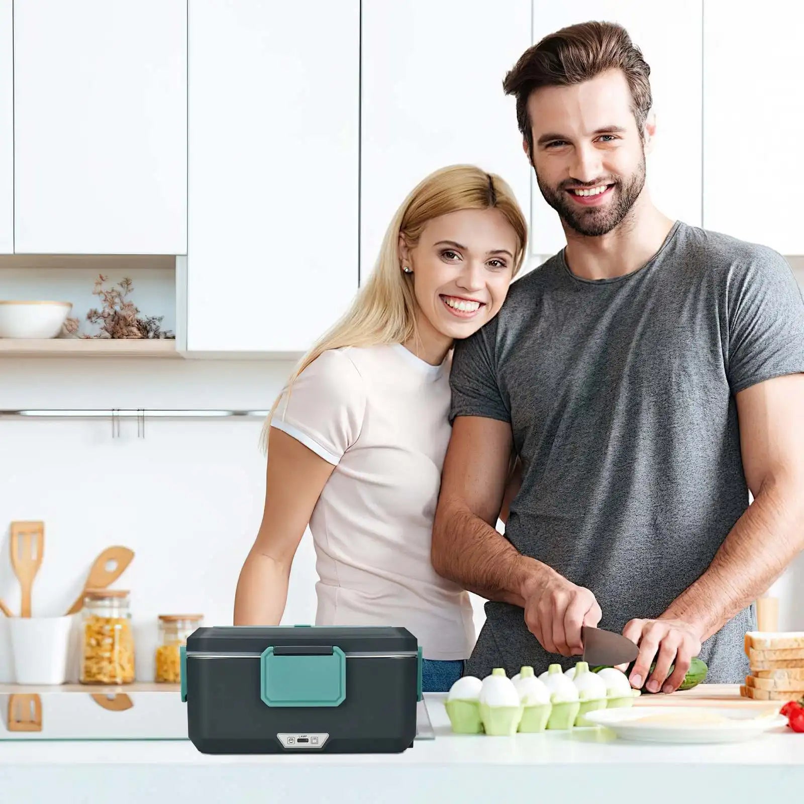 2.5L 90W Electric Lunch Box Food Warmer Portable Food Heater for Car Or Home Leak Proof Lunch Heating Microwave for Truckers