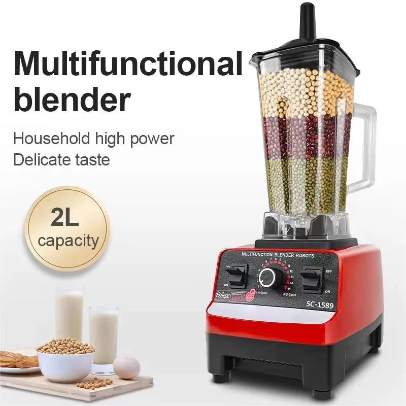 2000W 2-in-1 Blender Fixed Food Processor