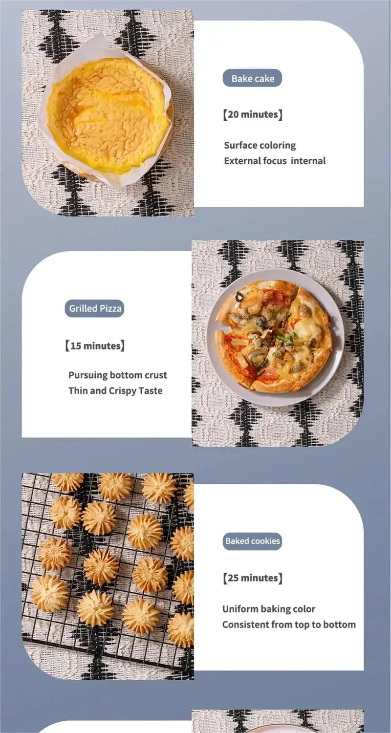 10L Air Fryer 1350W Electric Hot Fryer Oven Oilless cooler with Touch Control non-Basket Visible windows, Family Size