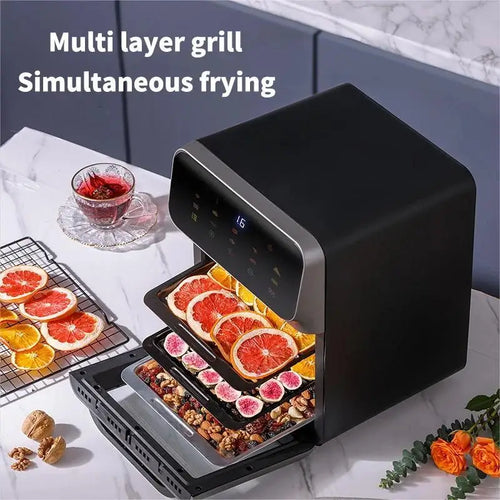 10L Air Fryer 1350W Electric Hot Fryer Oven Oilless cooler with Touch Control non-Basket Visible windows, Family Size