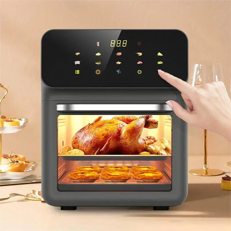 10L Air Fryer 1350W Electric Hot Fryer Oven Oilless cooler with Touch Control non-Basket Visible windows, Family Size