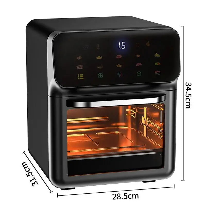 10L Air Fryer 1350W Electric Hot Fryer Oven Oilless cooler with Touch Control non-Basket Visible windows, Family Size