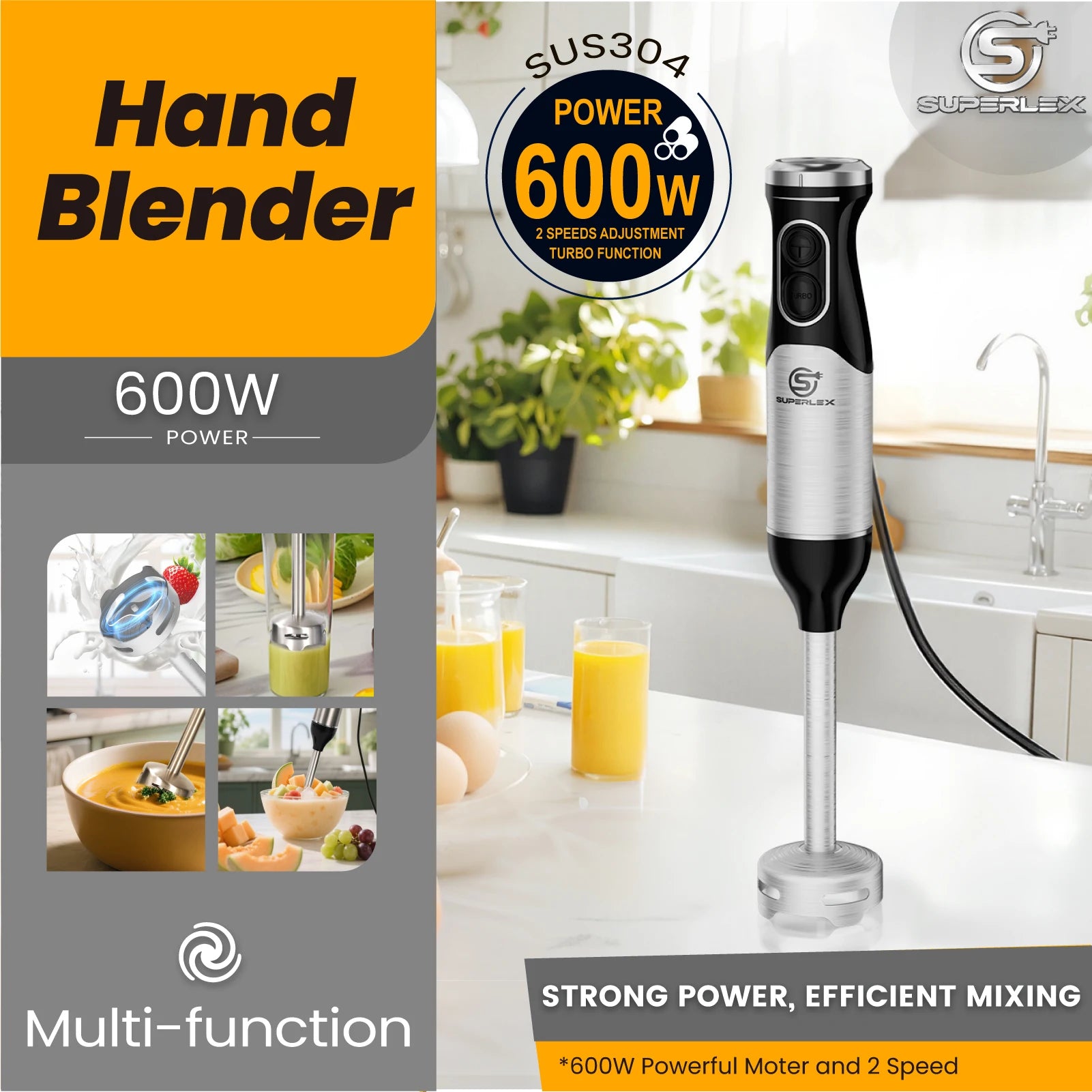 SUPERLEX Stainless Steel 600W