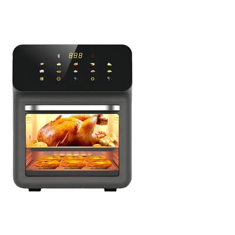 10L Air Fryer 1350W Electric Hot Fryer Oven Oilless cooler with Touch Control non-Basket Visible windows, Family Size