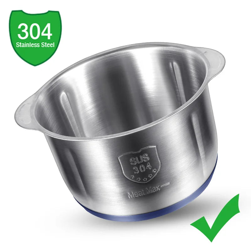 5L Electric Meat Grinders 304 Stainless Steel Food Crusher Multifunctional Vegetable Slicer Chopper Mincer Baby Food Processor