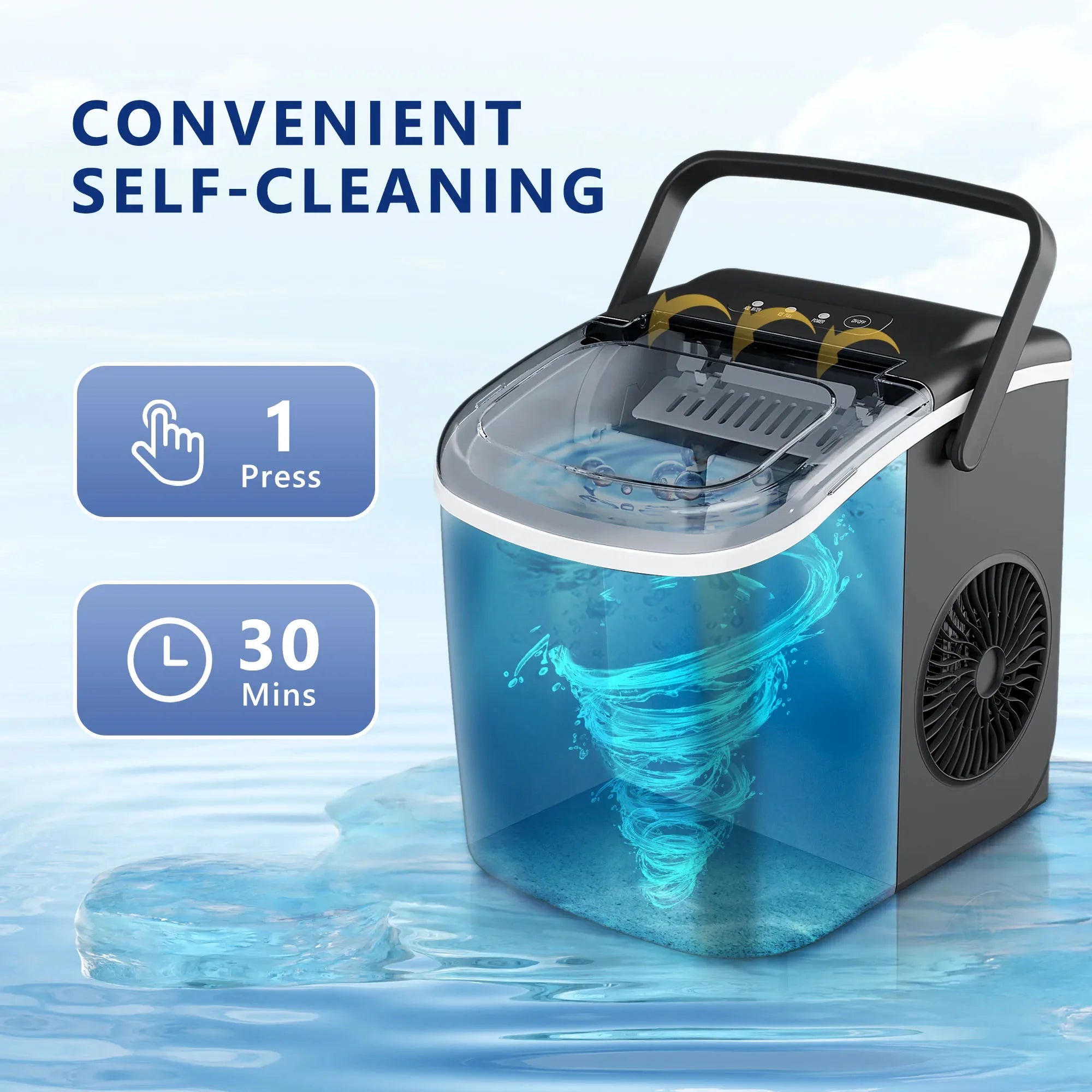 SIMZLIFE  lbs/24H Countertop Ice Maker Machine