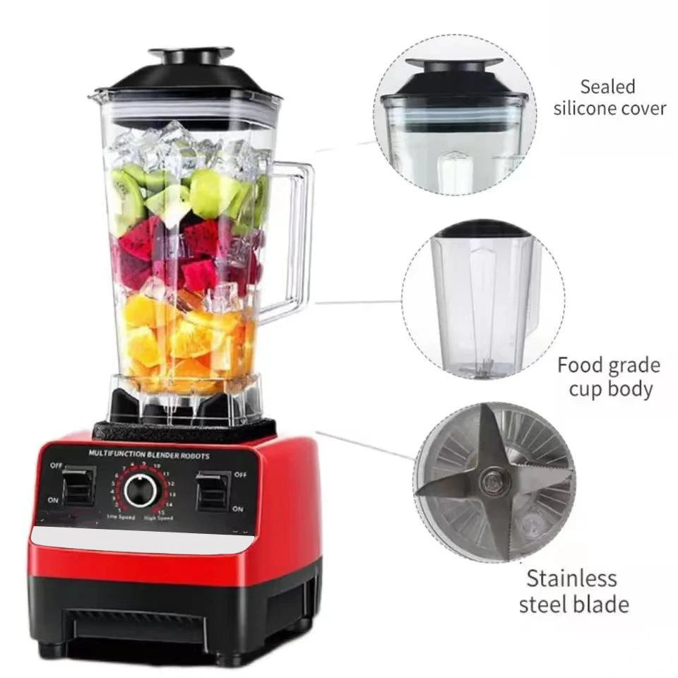 2000W 2-in-1 Blender Fixed Food Processor