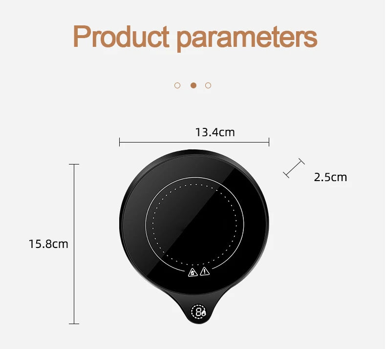 110V 220V Cup Heater Mug Warmer 100°C Hot Tea Makers 5 Gear Temperature Warmer Coaster Heater for Coffee Milk Tea Heating Pad