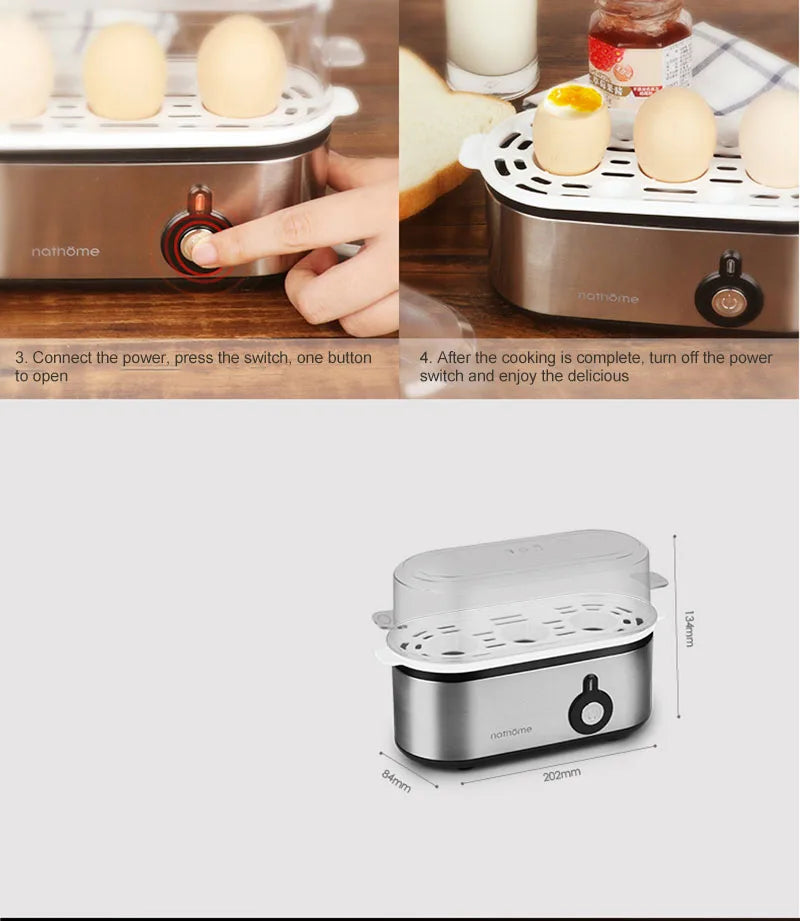 3 Egg Steamer Multi Function Breakfast Machine Soft Or Hard Boiled Egg Cooker Electric Egg Boiler Maker 220V