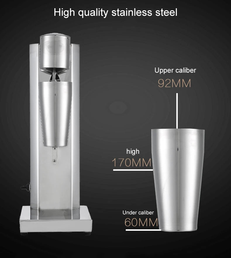 JIQI Multifunction Milkshaker Stainless Steel Milkshake Bubble Tea Stirring Machine Drink Milk Foam Mixer Blender Smoothie Maker