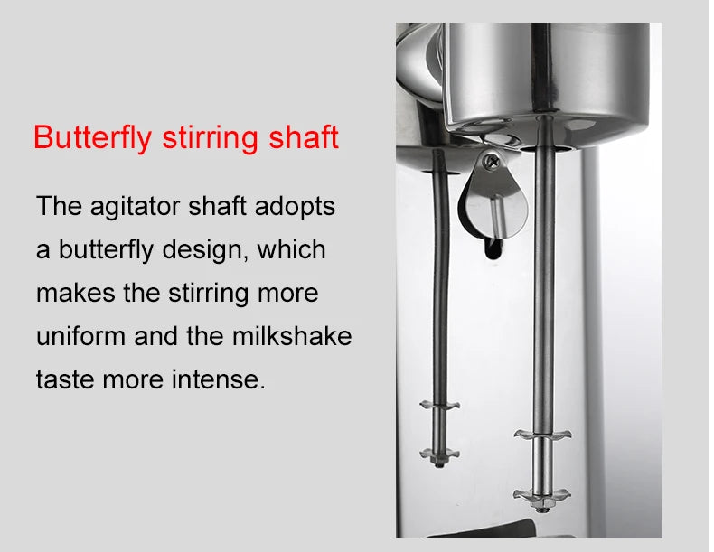 JIQI Multifunction Milkshaker Stainless Steel Milkshake Bubble Tea Stirring Machine Drink Milk Foam Mixer Blender Smoothie Maker