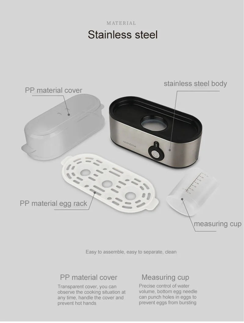 3 Egg Steamer Multi Function Breakfast Machine Soft Or Hard Boiled Egg Cooker Electric Egg Boiler Maker 220V