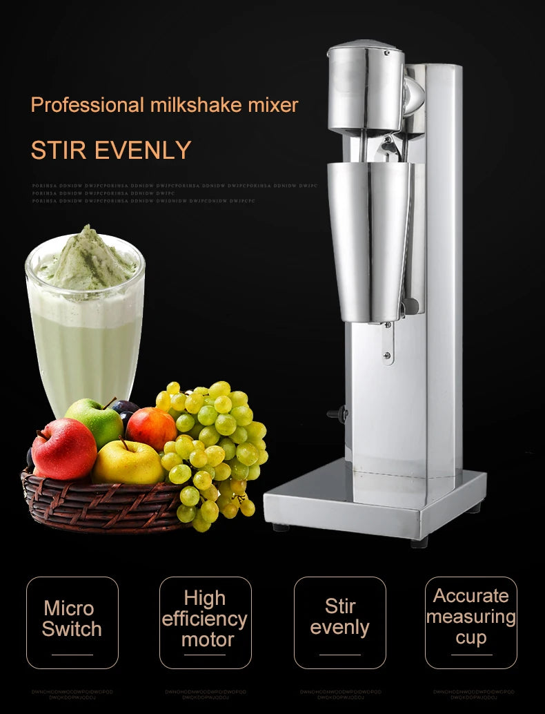 JIQI Multifunction Milkshaker Stainless Steel Milkshake Bubble Tea Stirring Machine Drink Milk Foam Mixer Blender Smoothie Maker