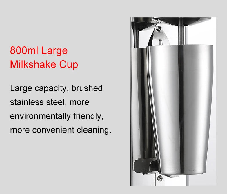 JIQI Multifunction Milkshaker Stainless Steel Milkshake Bubble Tea Stirring Machine Drink Milk Foam Mixer Blender Smoothie Maker