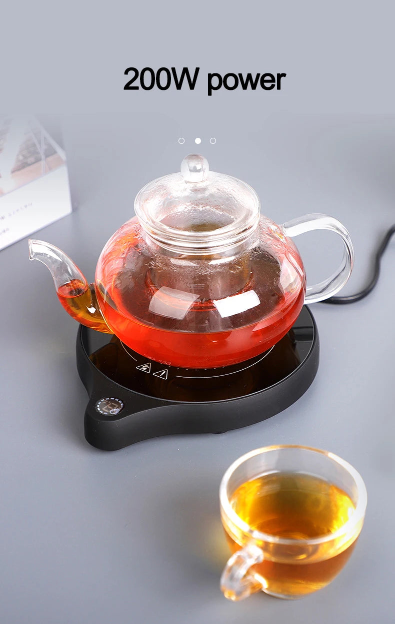 110V 220V Cup Heater Mug Warmer 100°C Hot Tea Makers 5 Gear Temperature Warmer Coaster Heater for Coffee Milk Tea Heating Pad