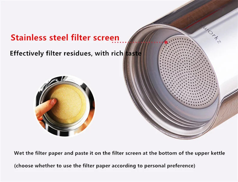Italian Moka Coffee Pot Thickened Stainless Steel Mocha Kettle Cuban Espresso Maker Cup For Gas Stove Or Induction Cooker