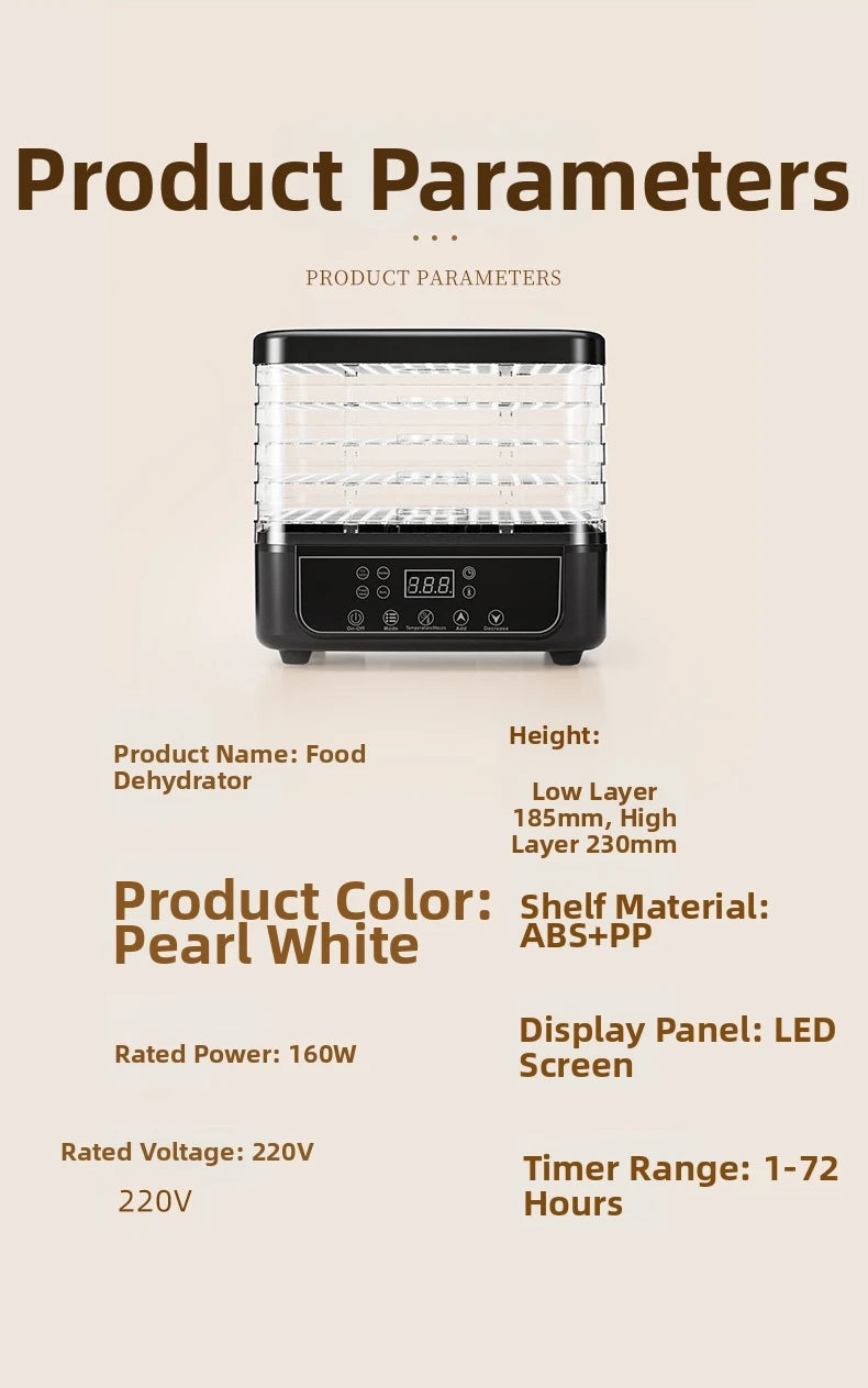 Food Dehydrator, BPA-Free Plastic