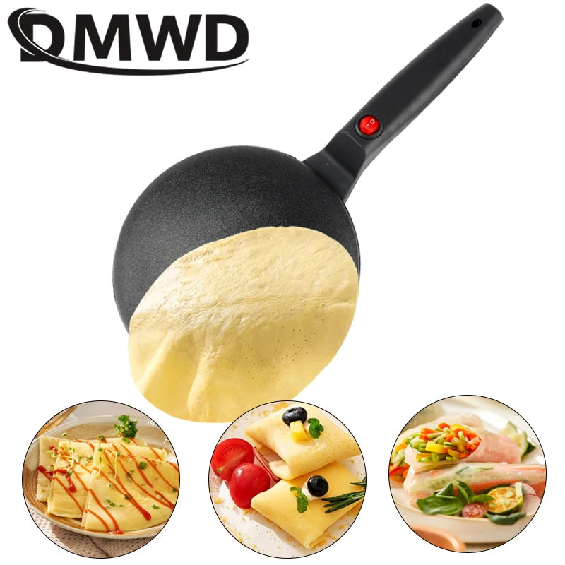 110V/220V Automatic Pancake Making Machine Instant Heating DIY Snack Burrito Baking Pan Crepe Maker Spring Roll Flapjacks Skille