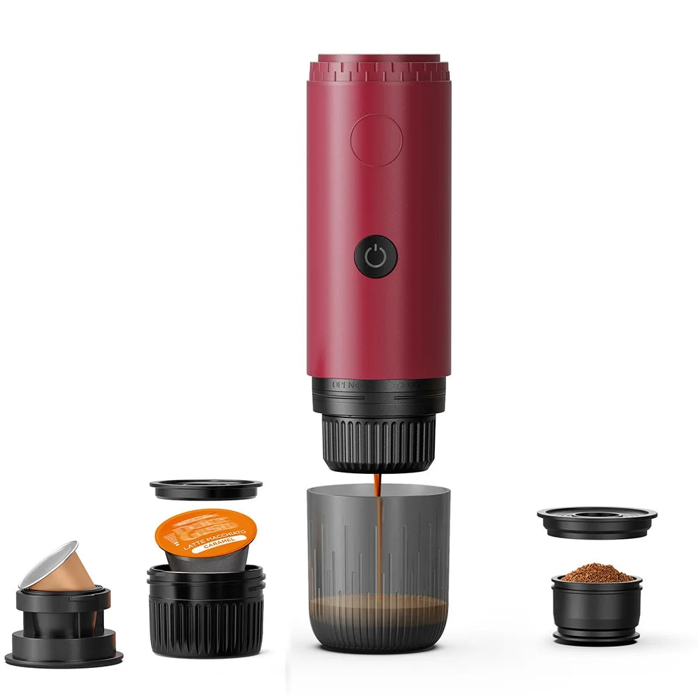 RECAFIM Wireless Electric Portable Espresso Coffee Machine for Car Home Camping Coffee Maker Fit Nespresso Dolce Capsule Powder