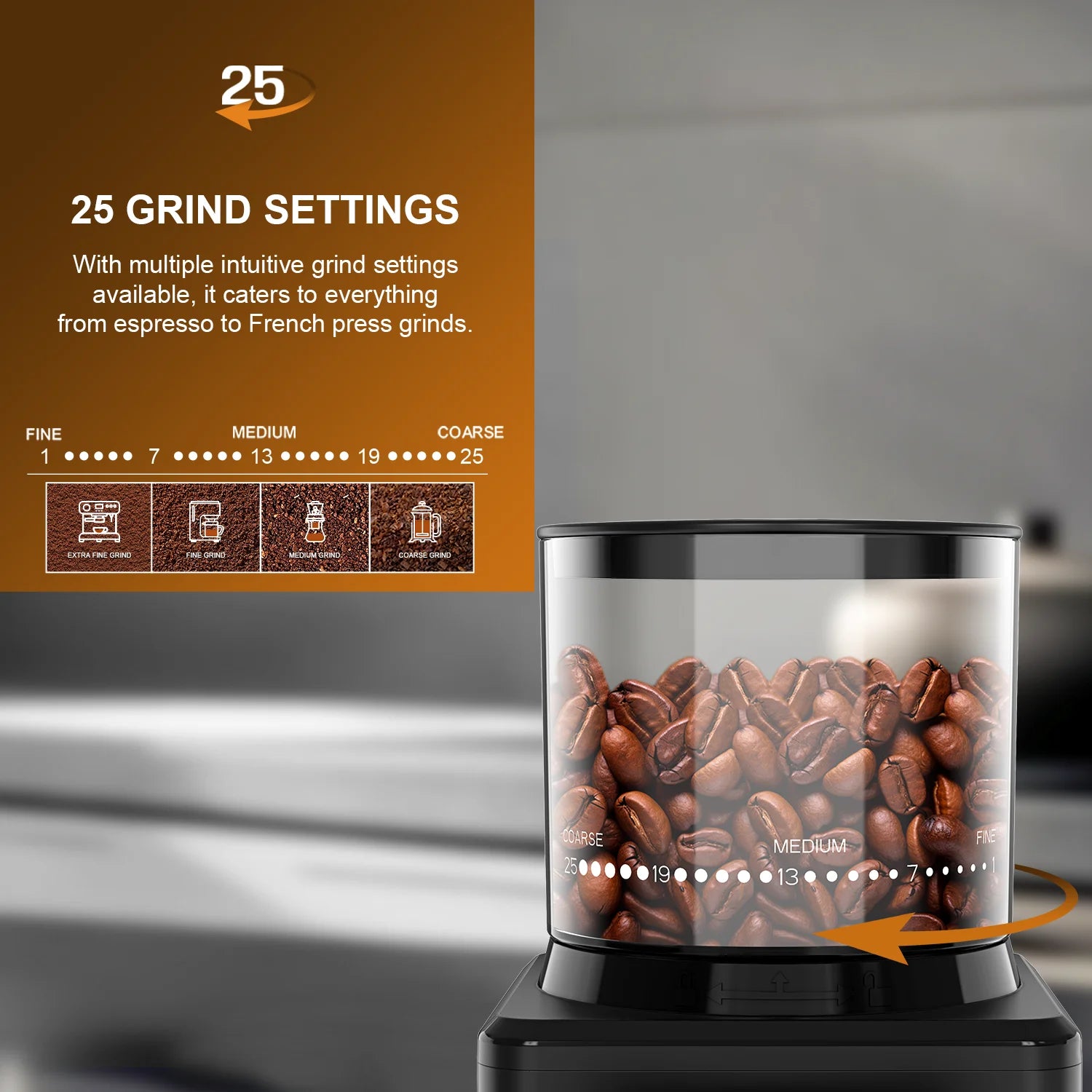 Coffee Bean Grinder Conical Burr Coffee Electric