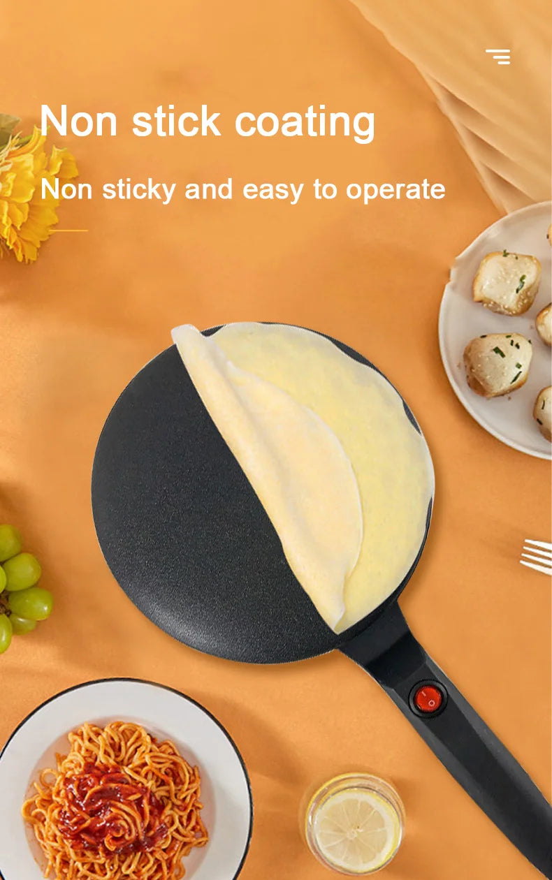 110V/220V Automatic Pancake Making Machine Instant Heating DIY Snack Burrito Baking Pan Crepe Maker Spring Roll Flapjacks Skille