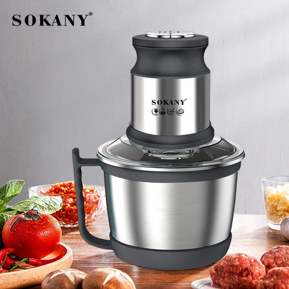 800W 3L Meat Grinder Electric Stainless Steel Blender Mixer Machine for Kitchen Food Processors Chopper Meat Mincer 220V