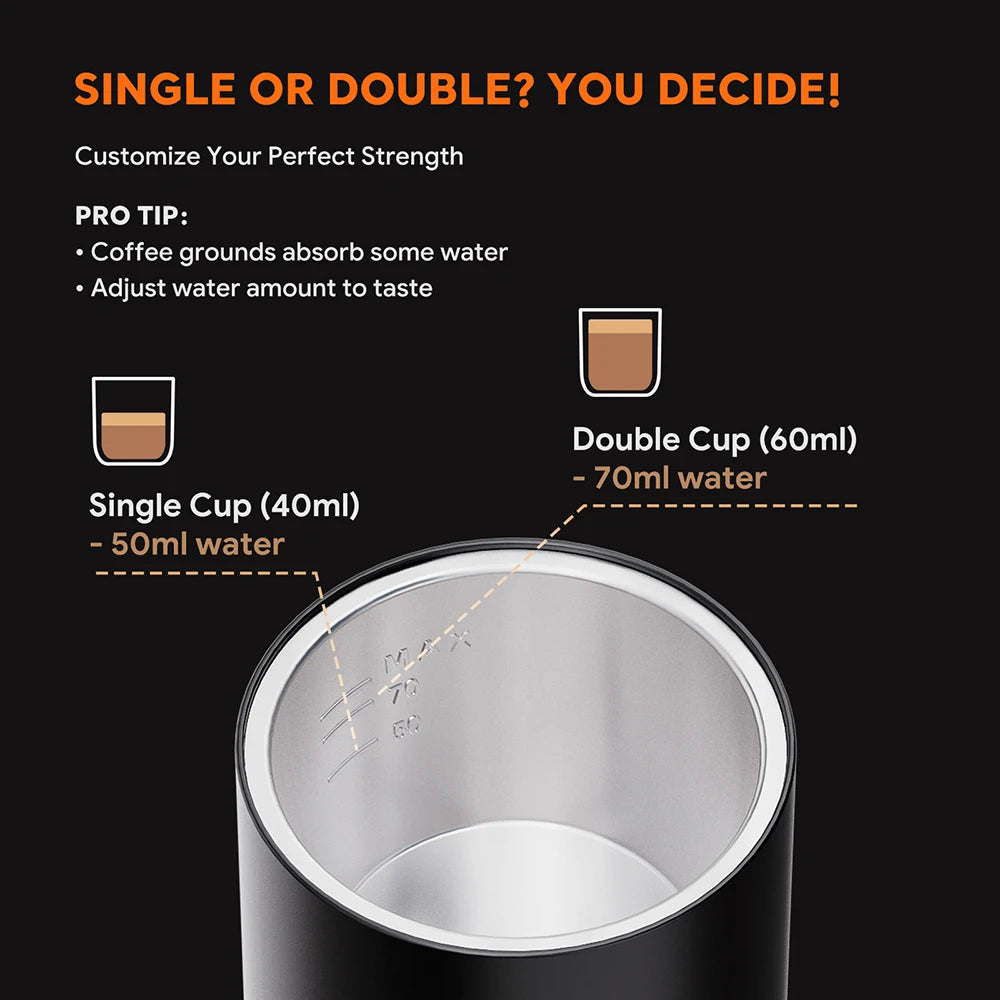 RECAFIM Wireless Electric Portable Espresso Coffee Machine for Car Home Camping Coffee Maker Fit Nespresso Dolce Capsule Powder