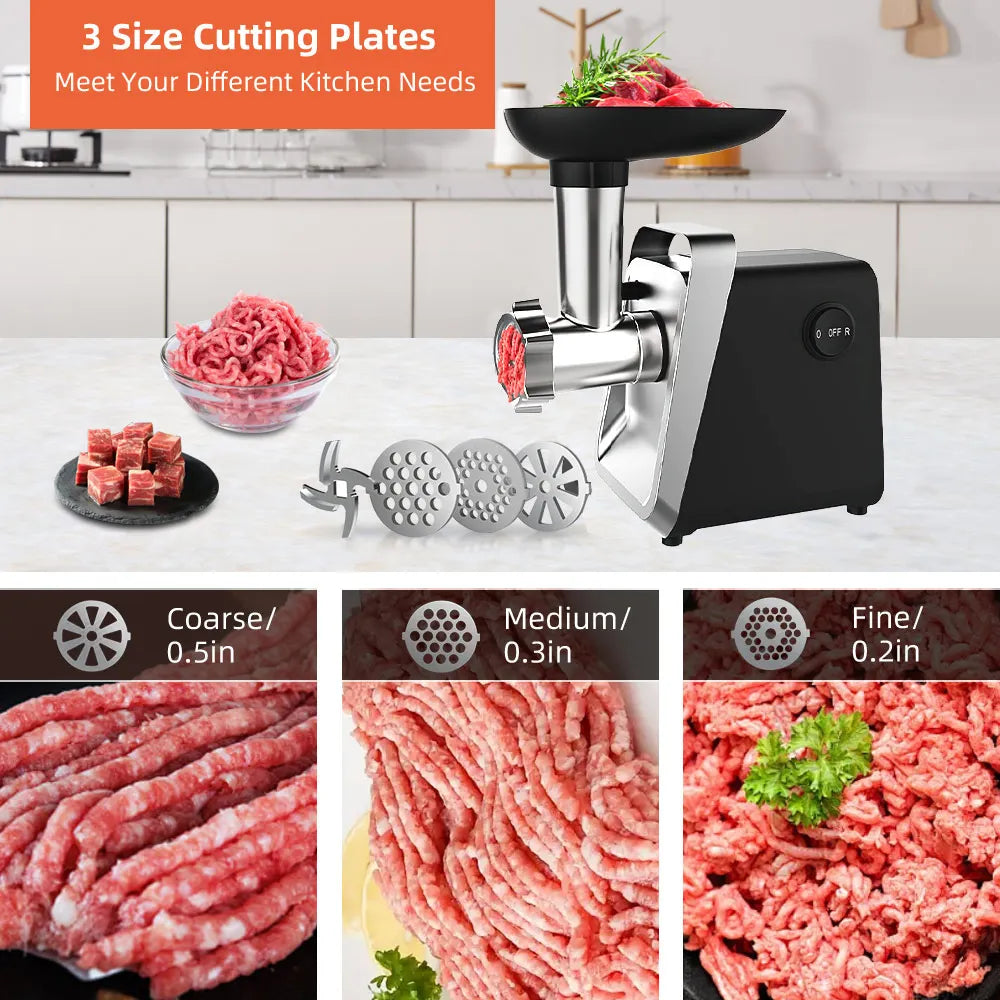 Electric Meat Grinder Heavy Duty Meat Mincer Grinder Stainless Steel Food Processor Sausage Stuffer for Homemade Dog Food