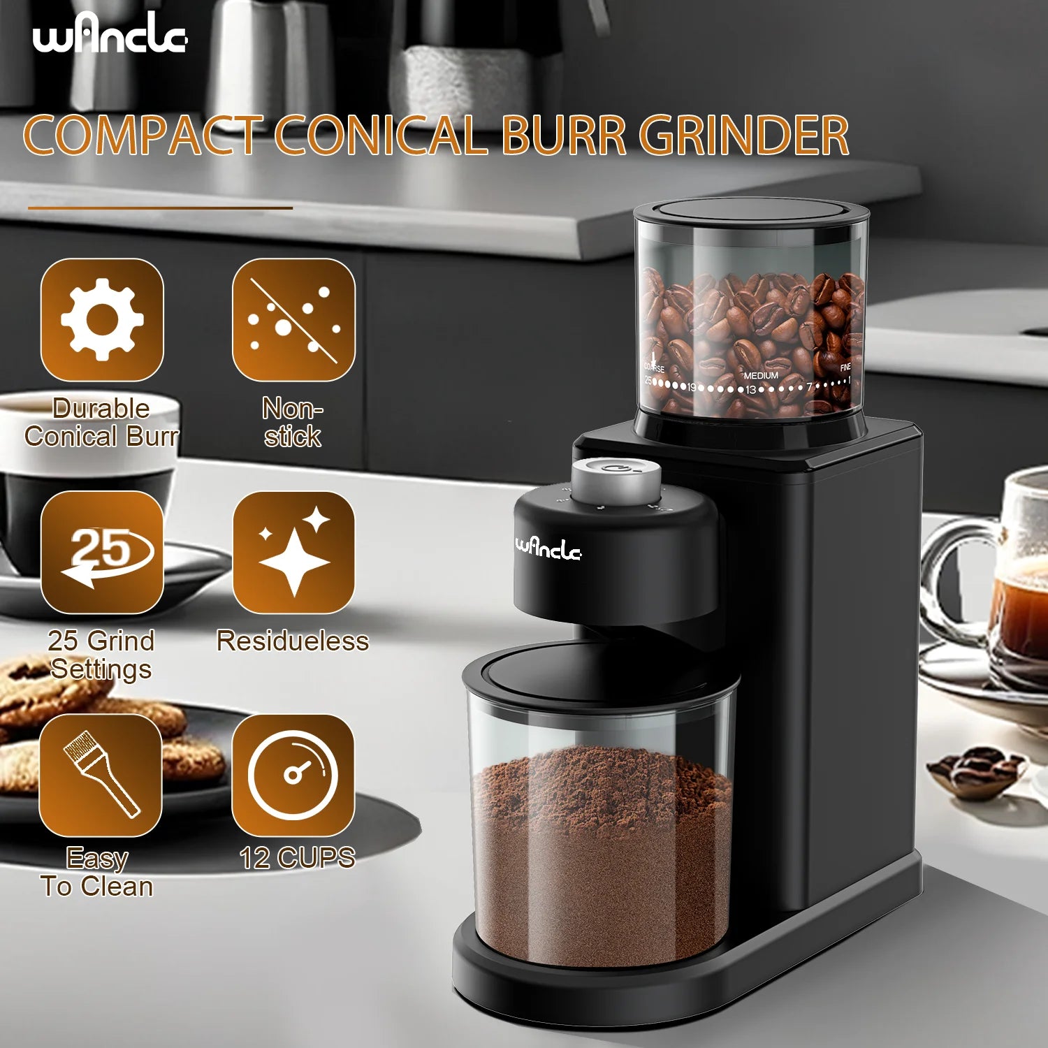 Coffee Bean Grinder Conical Burr Coffee Electric