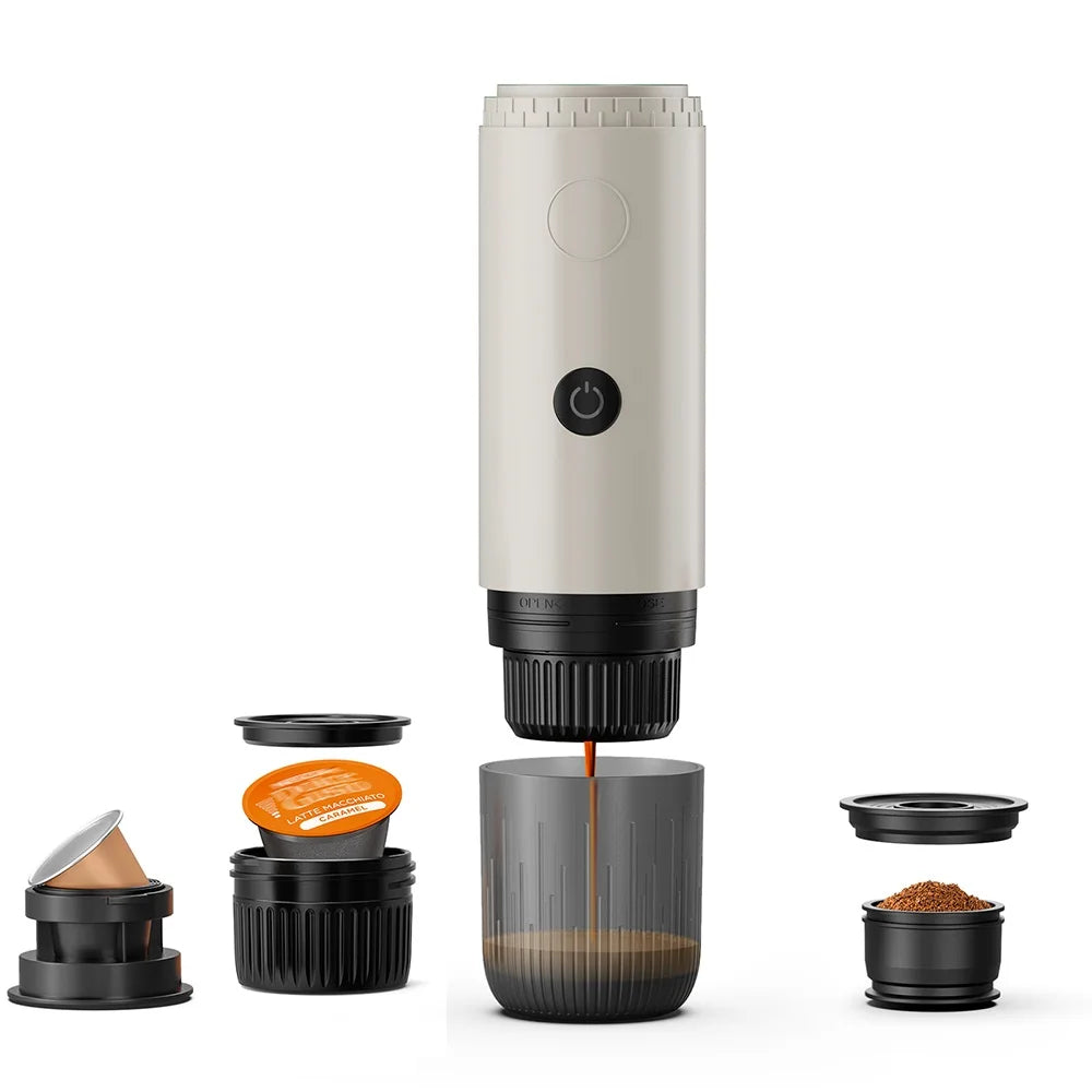 RECAFIM Wireless Electric Portable Espresso Coffee Machine for Car Home Camping Coffee Maker Fit Nespresso Dolce Capsule Powder