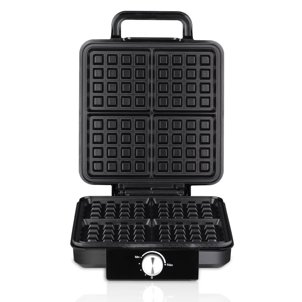 1500W Electric Waffle Maker 4 Pan Double Heating Non-Stick Egg Cake Oven Pancake Egg Waffle Cake Machine for Kid's Snacks