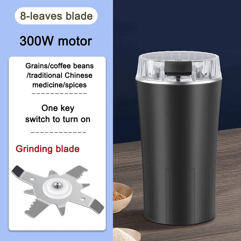 110V/220V Electric Coffee Grinder Mill Herbs Spices Nuts Cafe Bean Grinding Machine Powder Crusher Stainless Steel Burr Blade