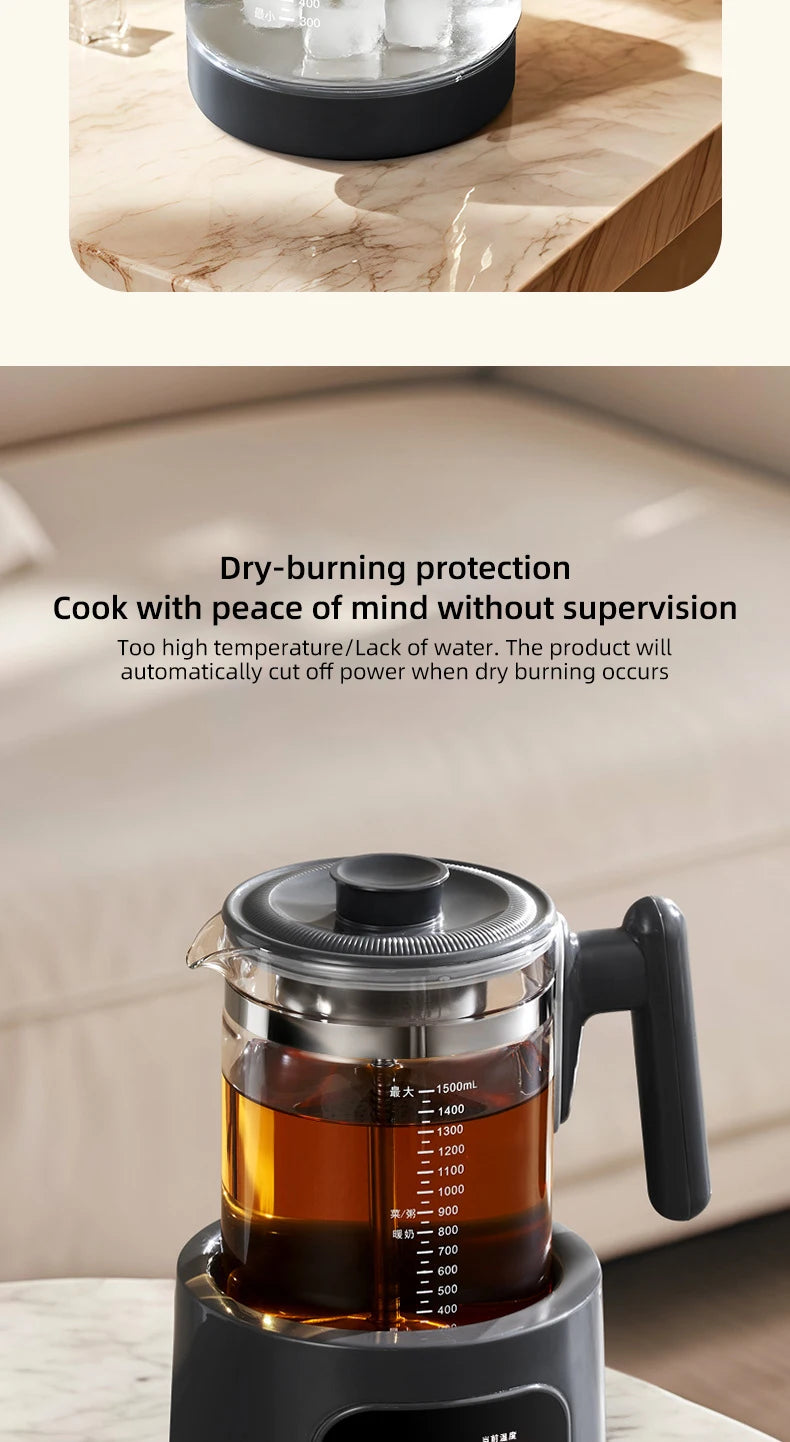 1500ml Steam Spray Tea Kettle Baby Constant Temperature Milk Regulator Multifunctional Electric Kettle 72h Thermostatic Kettle