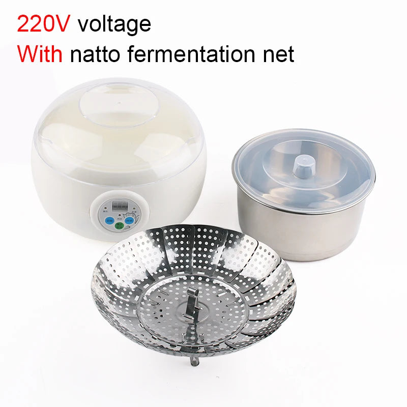 Automatic Electric Natto Maker Rice Wine Fermenting Machine Yogurt Leben Sour Cream Fermenter Yoghurt Stainless Steel Liner Cup