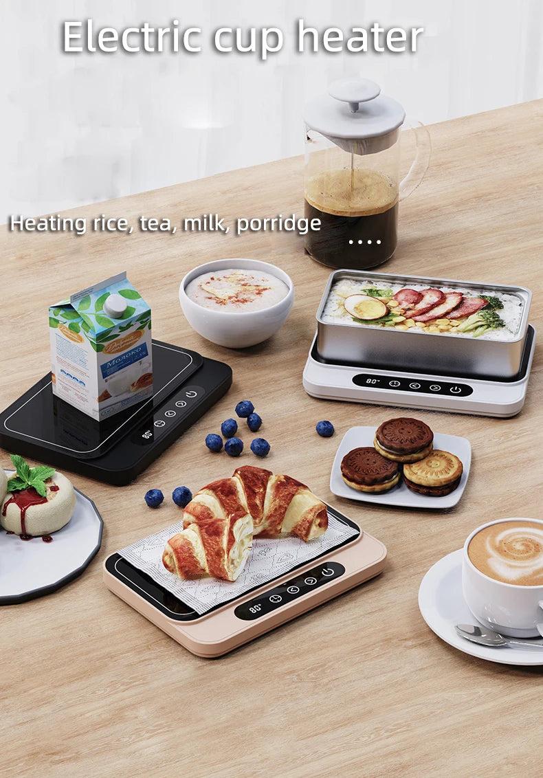 50W Cup Heater Coffee Mug Warmer Electric Hot Plate 9 Gear Temperature Warmer Coaster Heating Lunch Box Milk Home Office 220V