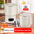 Folding Portable Electric Kettle Insulated Hot Water Boiler Stainless Steel Travel Noodles Cooking Pot Stew Skillet 800ML Hotpot