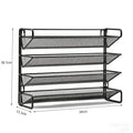 Kitchen Spice Bottle Storage Rack 4 Tier Countertop Seasoning Organizer Hollow Iron Shelf For Home Cooks Family Table Decor