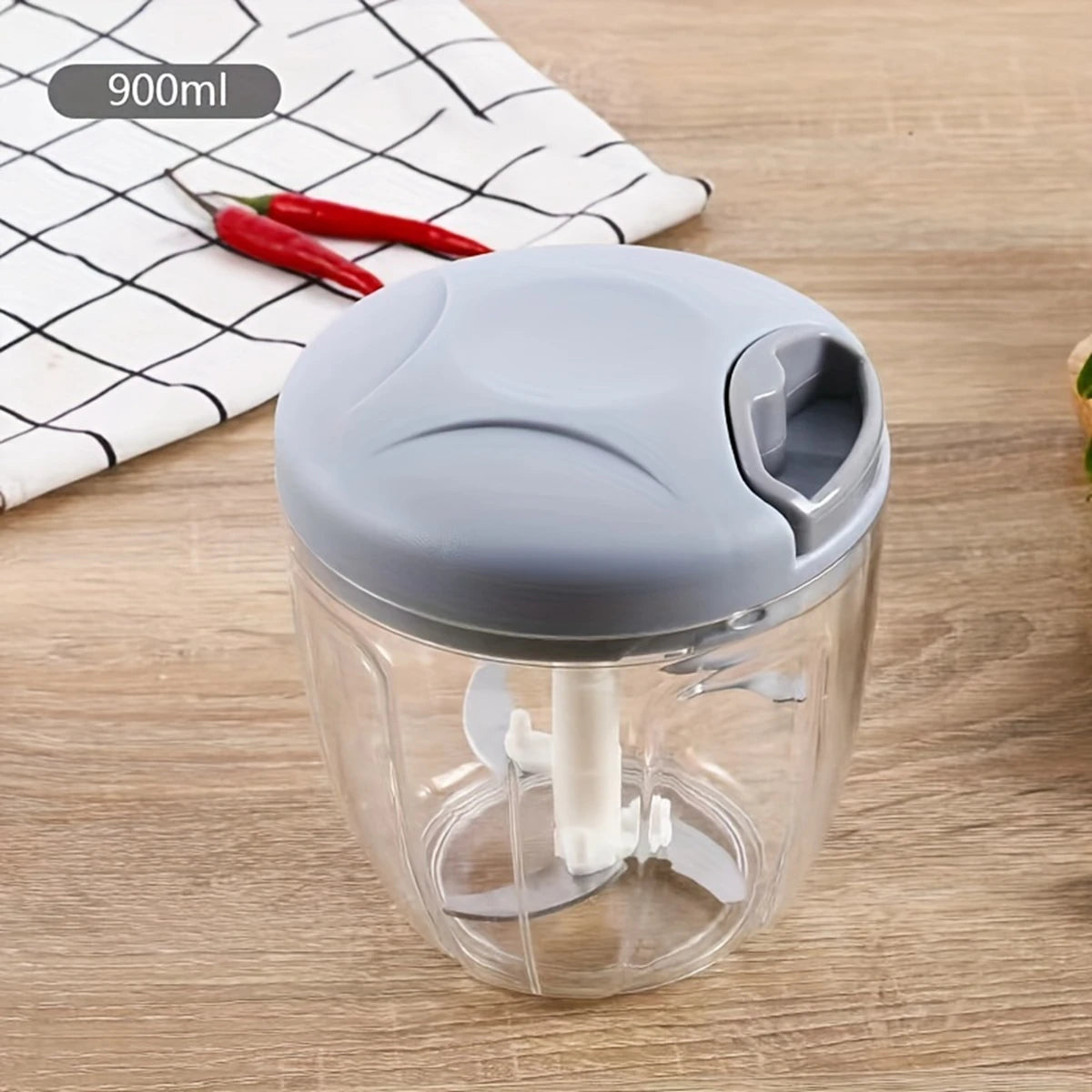 500/900ML Manual Meat Mincer Garlic Chopper Rotate Garlic Press Crusher Vegetable Onion Cutter Kitchen Cooking Accessories
