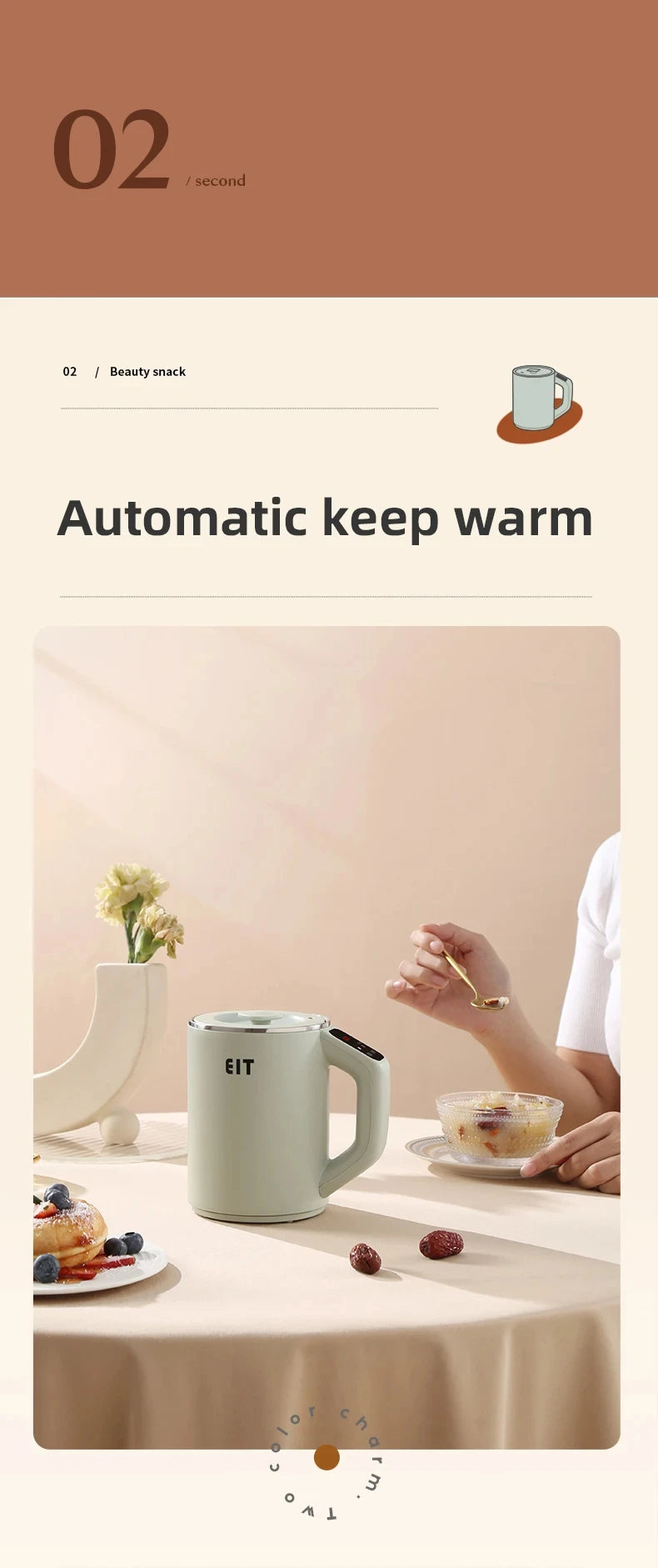 600ml Electric Kettle Health Preserving Pot Boiled Water Tea Pot Multicooker Electric Heating Cup Desktop Stew Cup 220V