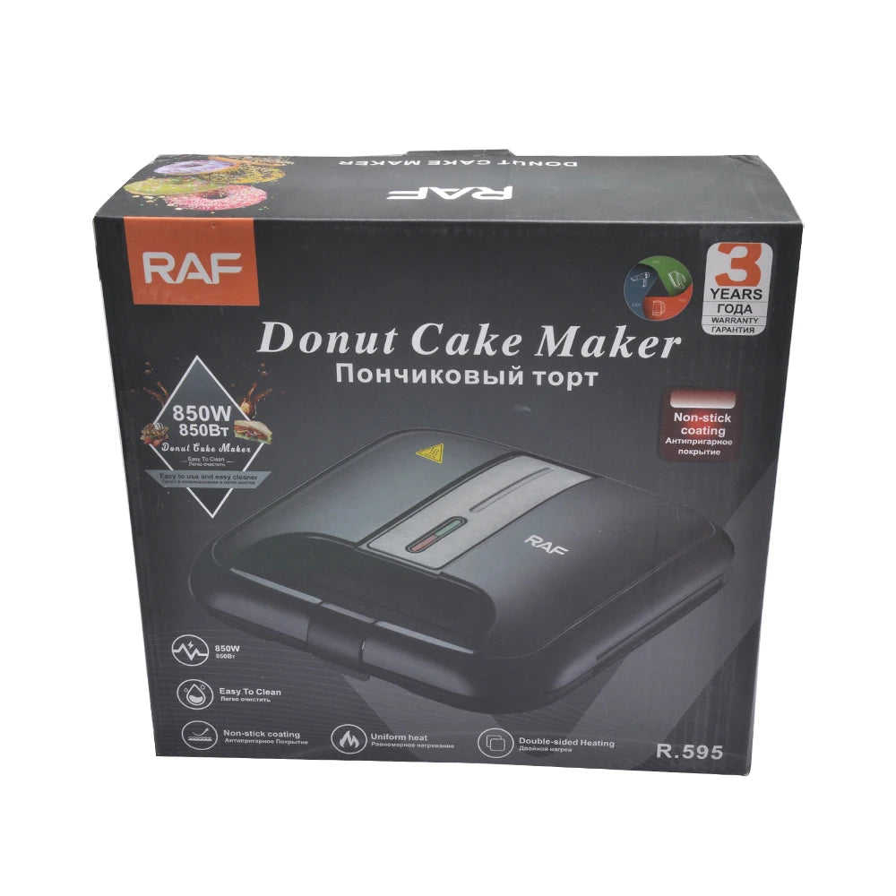 850W 8 Holes Mini Donut Maker Machine Cake Baking Oven Pot Kitchen Cooking Appliance Toaster 220V for Kids Dessert