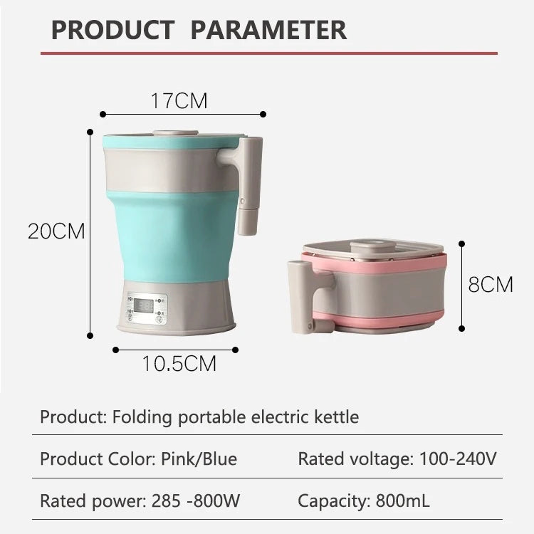 Wide voltage Silicone Folding pot Portable Electric kettle
