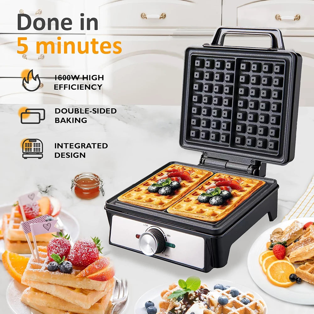 Waffles Maker 2 Slices Adjustable