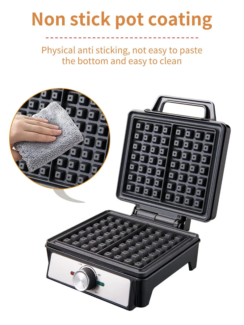 Waffles Maker 2 Slices Adjustable