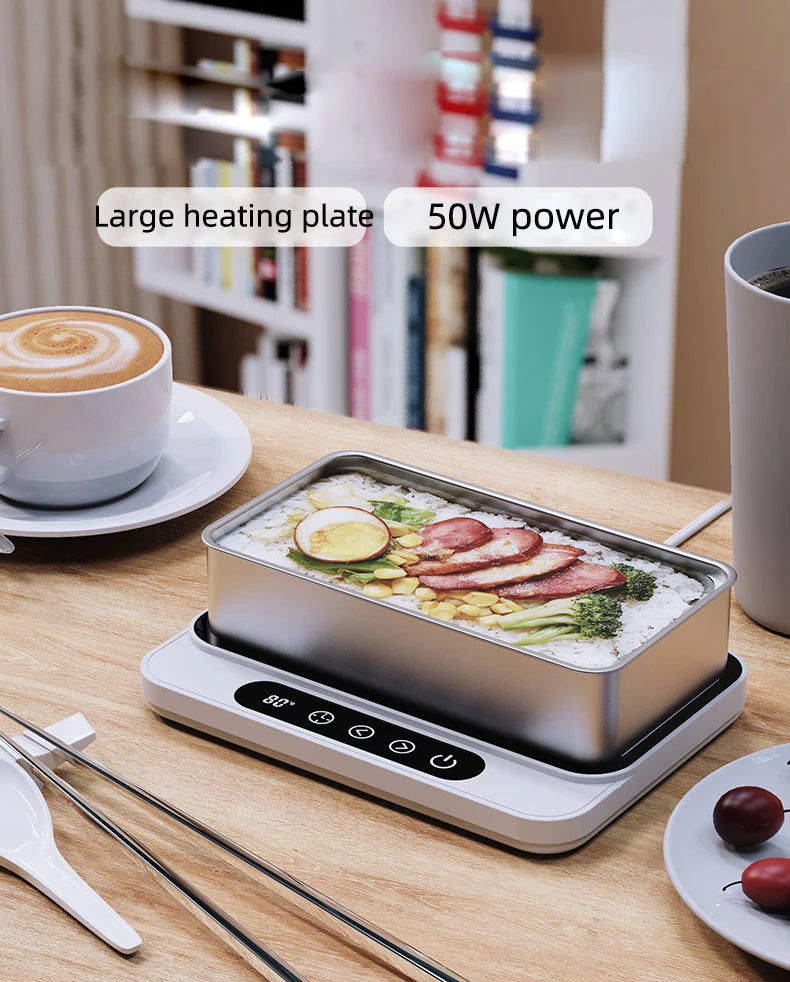 50W Cup Heater Coffee Mug Warmer Electric Hot Plate 9 Gear Temperature Warmer Coaster Heating Lunch Box Milk Home Office 220V