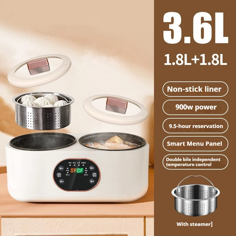 Double Gallbladder Electric Rice Cooker Multifunctional Fully Automatic Intelligent Hot Pot Steamer