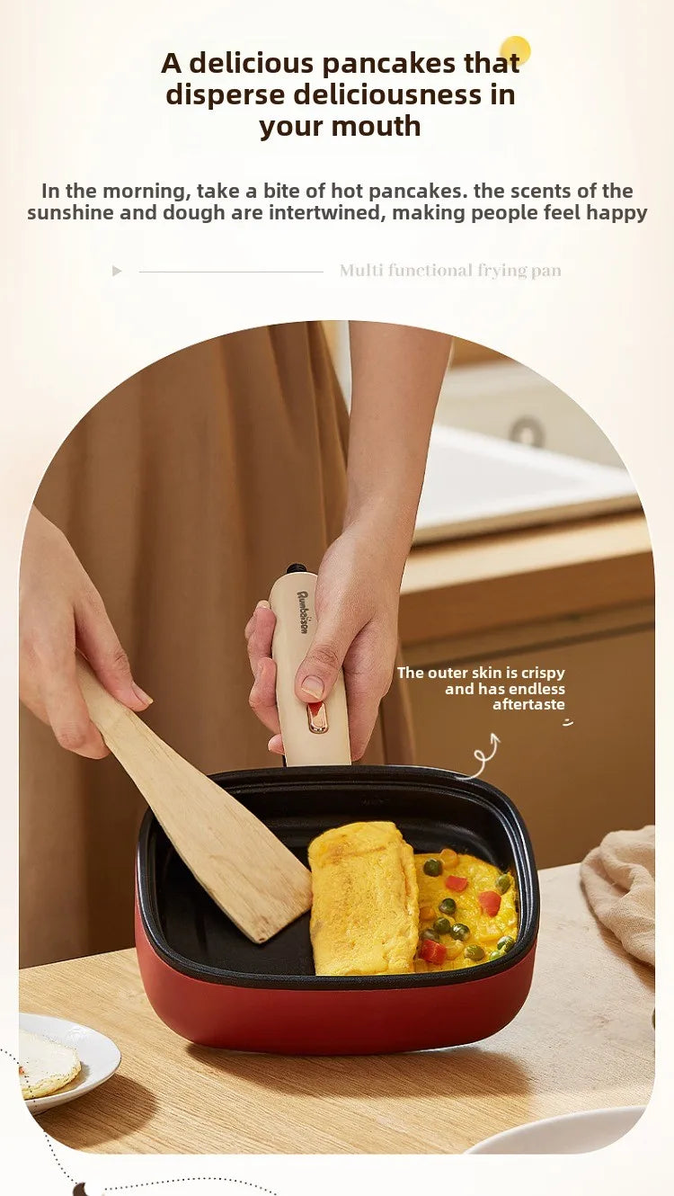 220V Non-stick Electric Steak Egg Frying Pan Home Appliance Multi Cooker for Breakfast