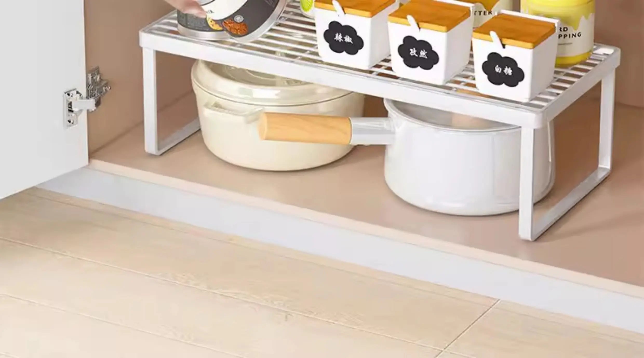 Kitchen Storage Rack Countertop Dish Pot Utensil Organizer Cabinet Inner Multi-layer Shelf Seasoning Tabletop Storage