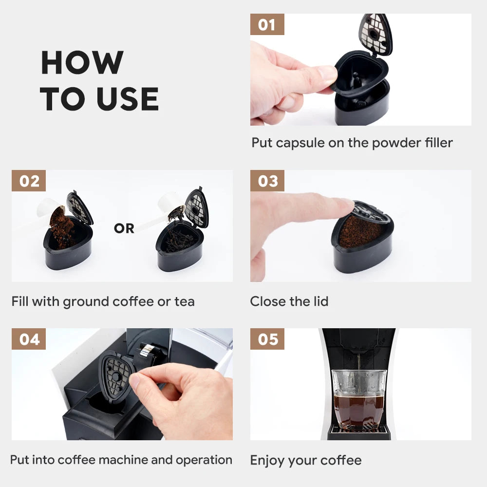Reusable Capsule Tea for Machine Nestle Special T St9662 62Rd Refill Coffee Filter Pods Holder kitchen Accessories