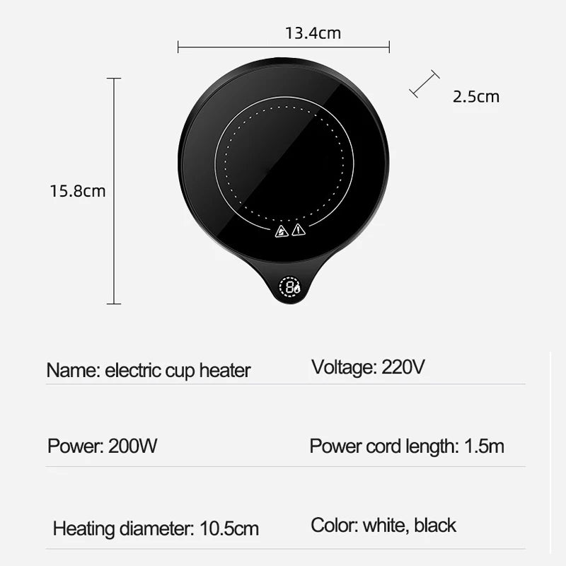 110V 220V Cup Heater Mug Warmer 100°C Hot Tea Makers 5 Gear Temperature Warmer Coaster Heater for Coffee Milk Tea Heating Pad