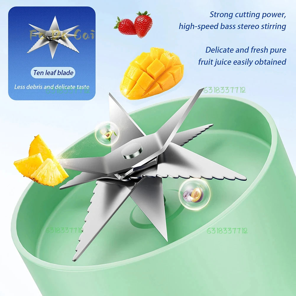 Fruit Juicer Cup Portable Electric Fruit Mixer Stirrng Cup Large Capacity Smoothie Quick Making Bottle Suitable Juice Production